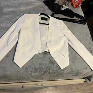 BCBGMaxAzria White Cropped Blazer